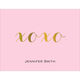 Pink Hugs & Kisses Gold Foil Foldover Note Cards with Lined Envelopes Image 1 of 3